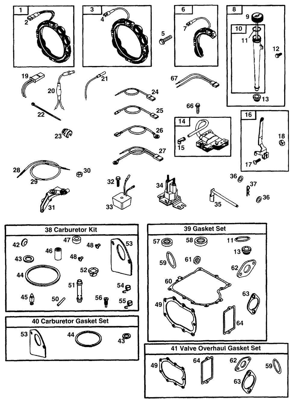 Alternator And Gaskets (Models 933r And 933e) Diagram and Parts List for 933E 12AE751100-Cut Cub Cadet Lawn Mower